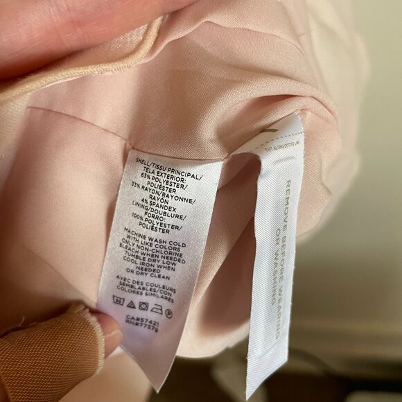 Ann Taylor | Blush Pink Doubleweave Flounce Flutter-Sleeve Dress 4 NWT - Picture 8 of 8